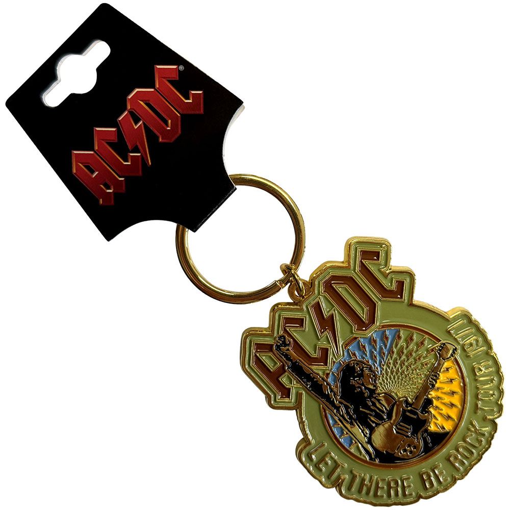 AC/DC - Let There Be Rock Tour '77 Schlüsselring - Goldfarben